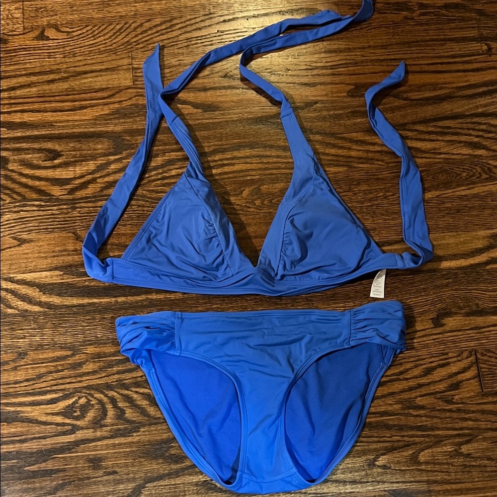 Athleta Halter Triangle Bikini Set - Women Swim (Small Top, Medium Bottom)